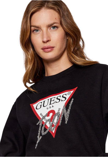 Felpa A Girocollo Donna Guess  Love Triangle