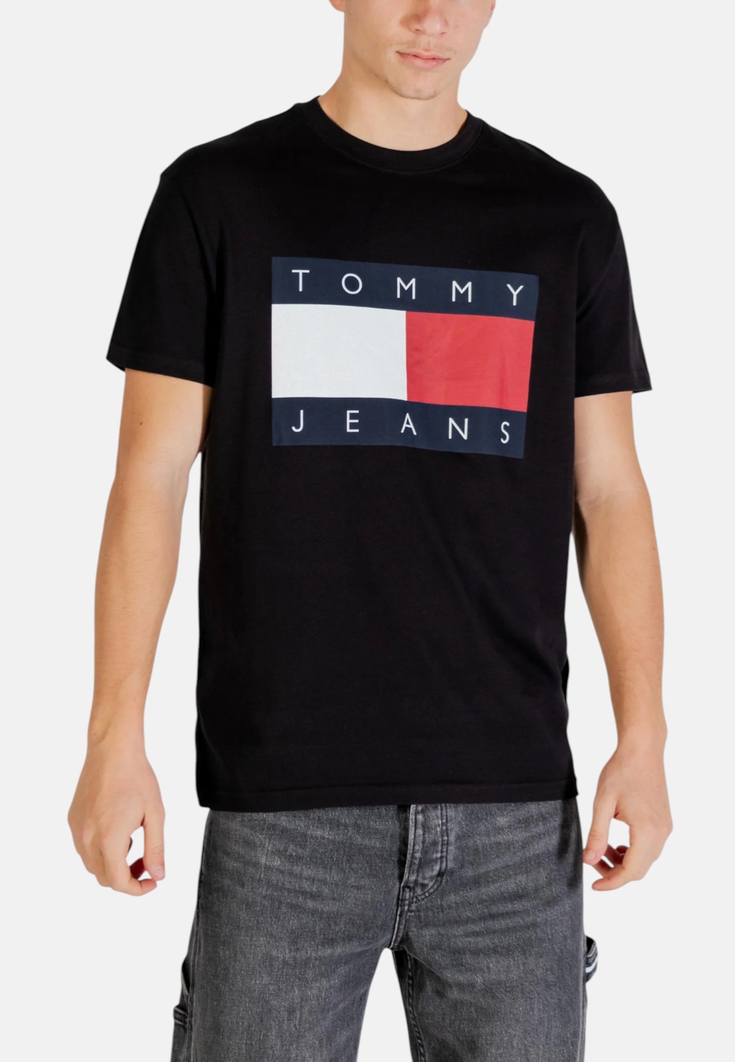 T-Shirt Manica Corta Uomo Tommy Jeans  Tjm Reg Big Flag S DM0DM22645