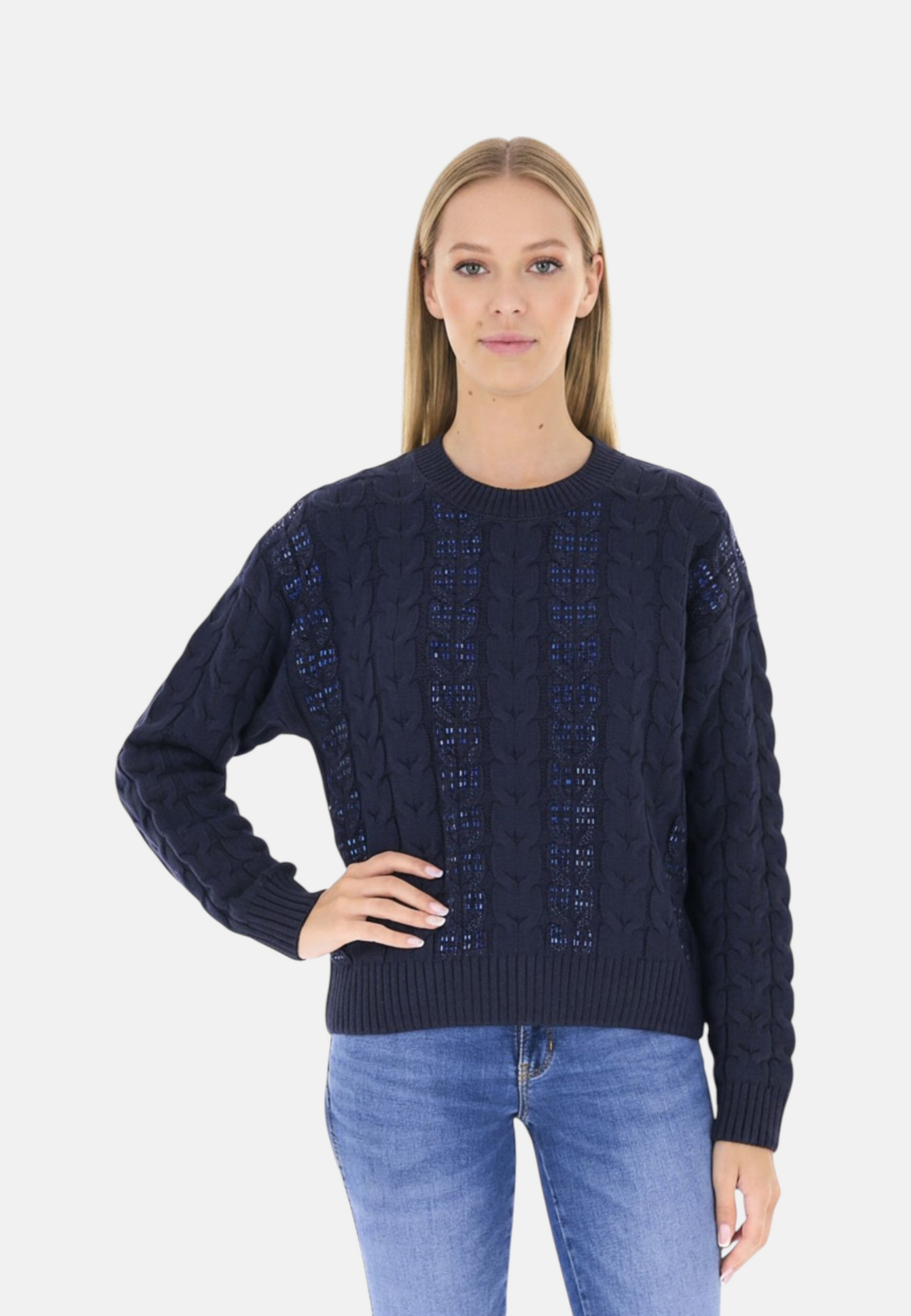 Maglione A Girocollo Donna Guess Strass Cassandra W6YR21Z0965
