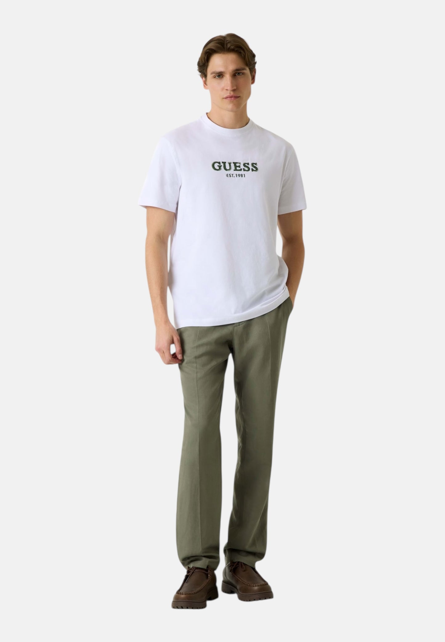 T-Shirt Manica Corta Uomo Guess  uess Logo Contrast Stit M6GI16K3032