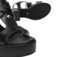 Sandali Con Tacco Donna Nero Giardini In Pelle Con Fasce Incrociate  E616092D