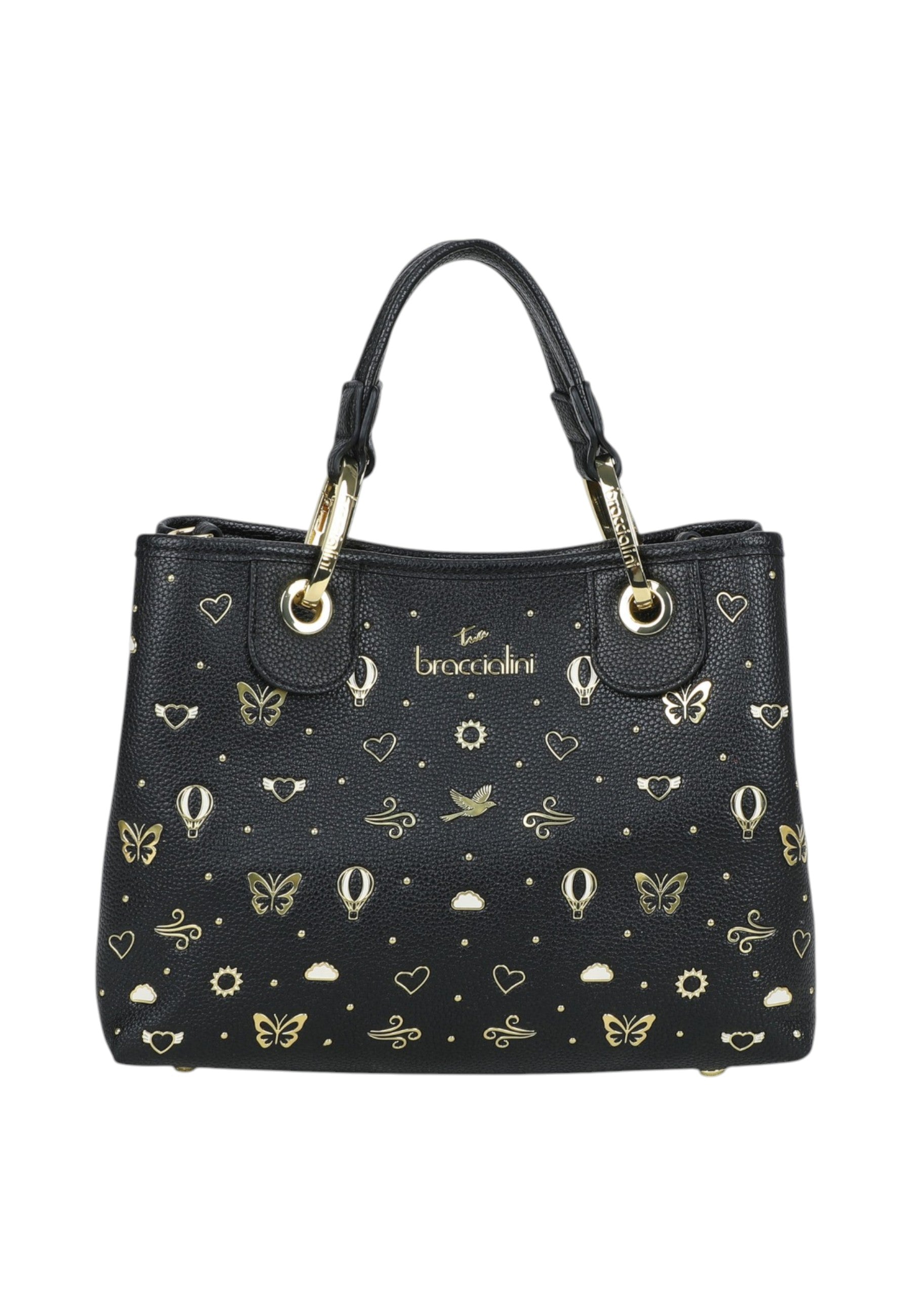 Borsa A Mano Donna Braccialini Medium Con Doppio Manico Con Tracolla Beth Strass B18881YY