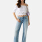 Blusa Manica Corta Donna Guess Shoulder Off Eyelets Embroidery W6GP47K3336