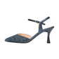 Sling Back  Donna Nero Giardini In Tessuto Lurex  E615440DE