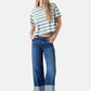 T-Shirt Manica Corta Donna Guess Crop Gj Boxy Stripe W6RI19K8HM0