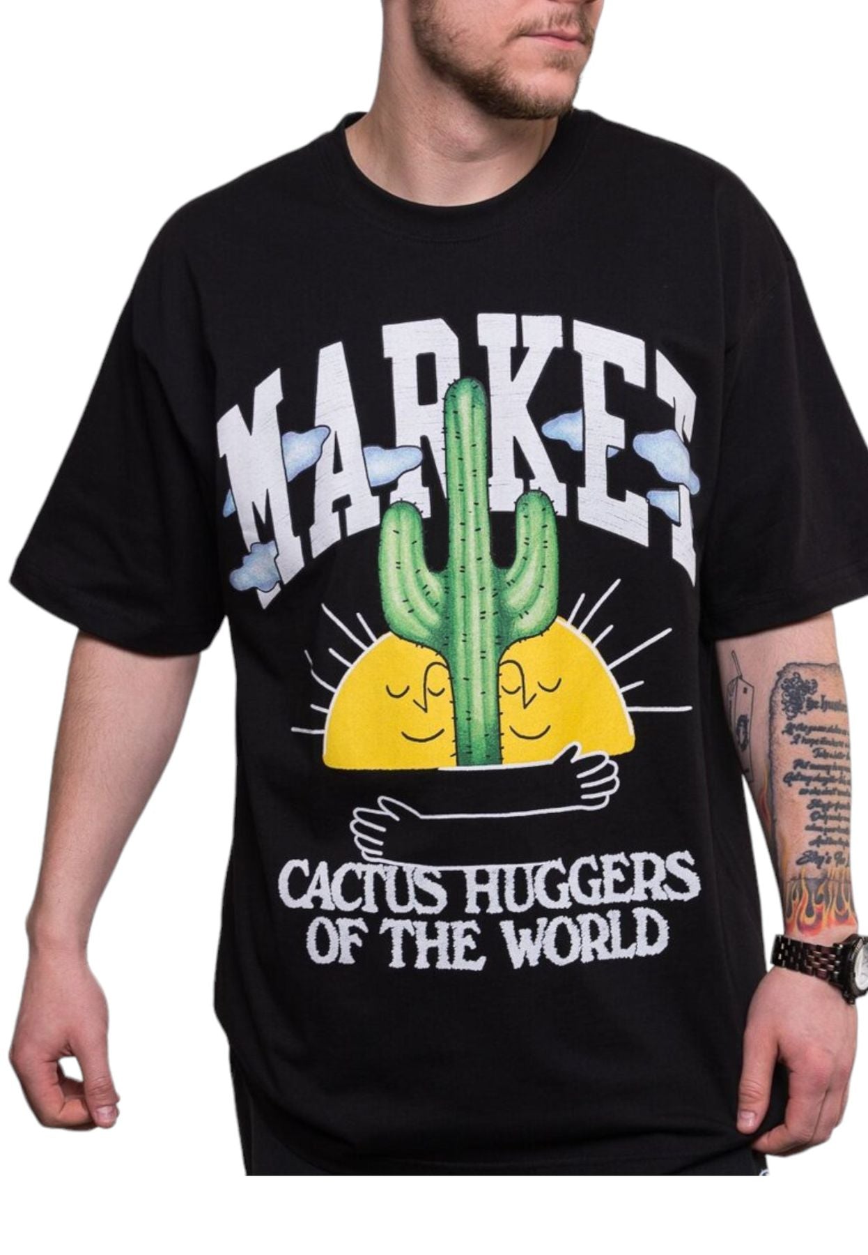 T-Shirt A Girocollo Uomo Market  Cactus Lovers 399001376
