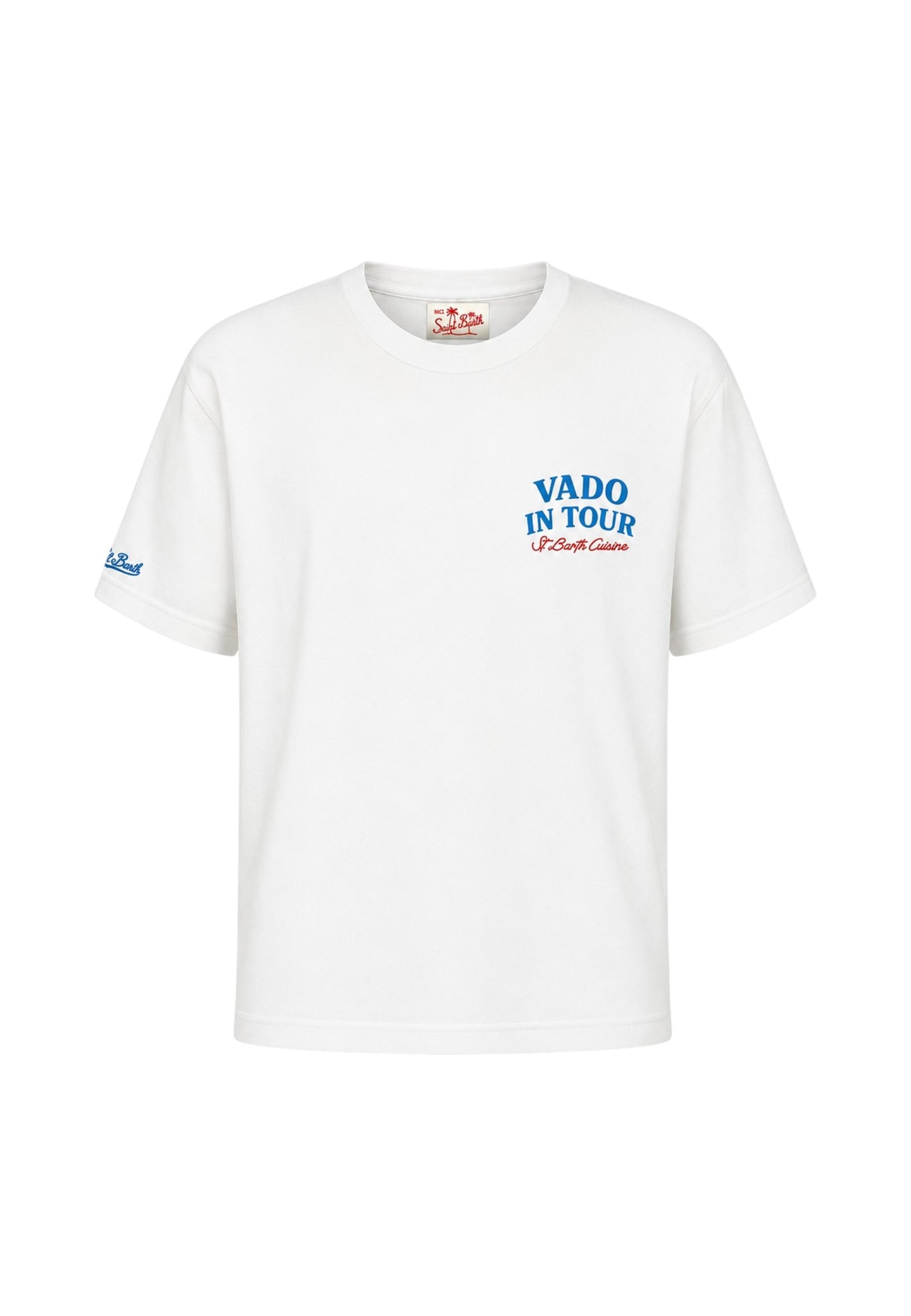 T-Shirt Manica Corta Uomo Mc2 Saint Barth Stampa/Ricamo Fronte E Retro Vado In Tour Portland PRL0002