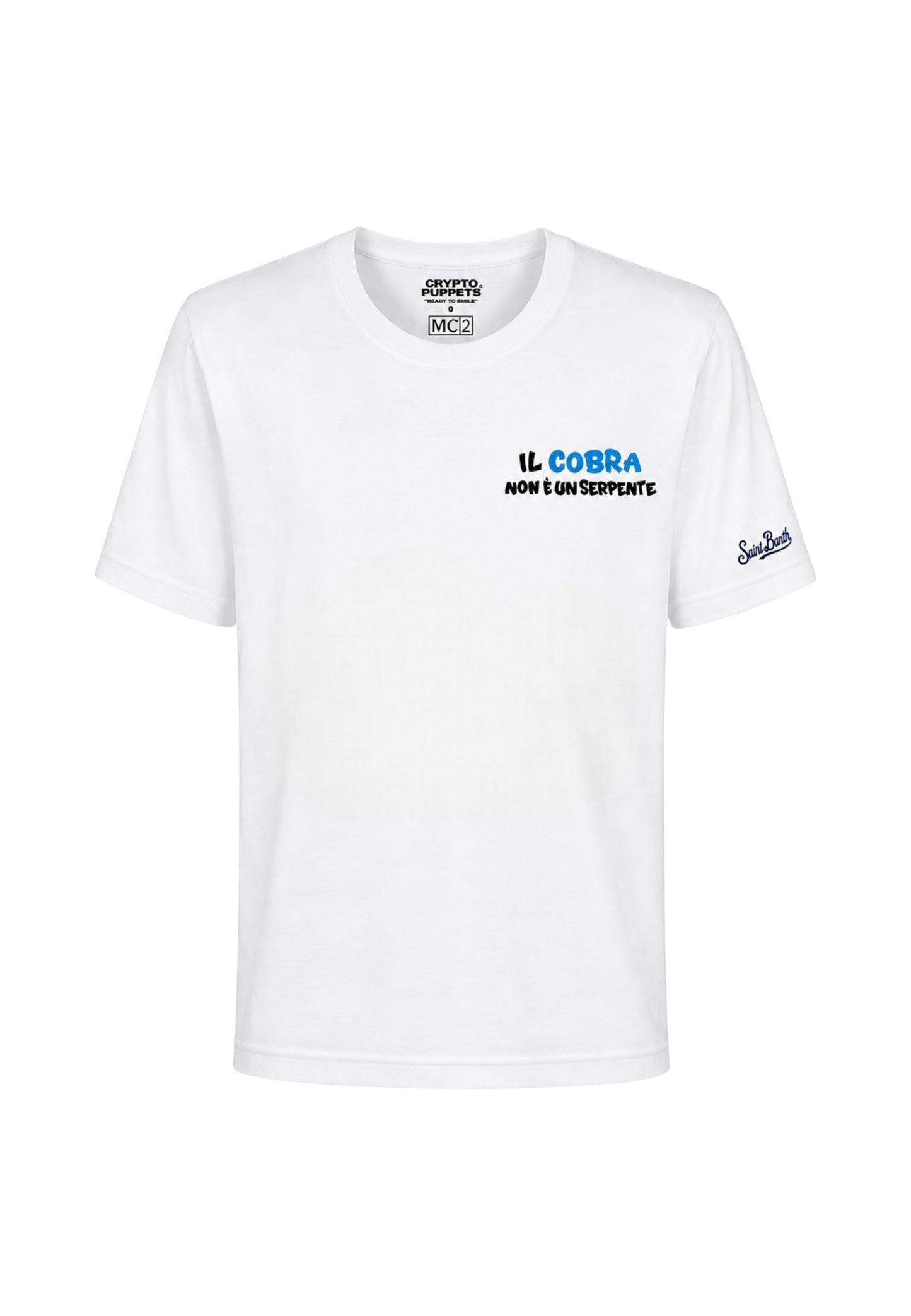 T-Shirt Manica Corta Uomo Mc2 Saint Barth Stampa/Ricamo Fronte E Retro Cpt Cobra Portland PRL0002