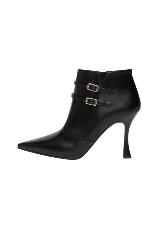 Stivaletti Tronchetti Donna Nero Giardini Tacco a Rocchetto 9,5 cm  I514492DE