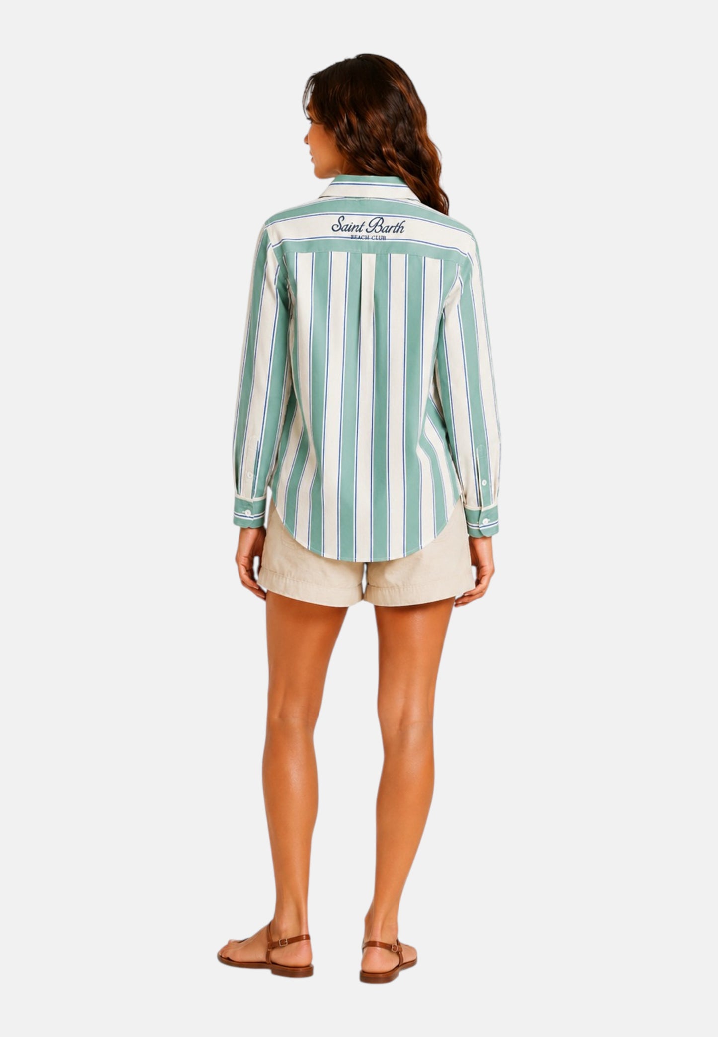 Camicia Manica lunga Donna Mc2 Saint Barth Beach Stripes Brigitte BRIG001
