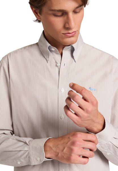 Camicia Manica lunga Uomo Harmont & Blaine A Microrighe Con Bassotto  CRP074013435B
