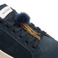 Sneakers Basse Donna Nero Giardini Tomaia in pelle scamosciata, chiusura con lacci, pompon decorativo, suola platform oversize, Made in Italy  I617441D