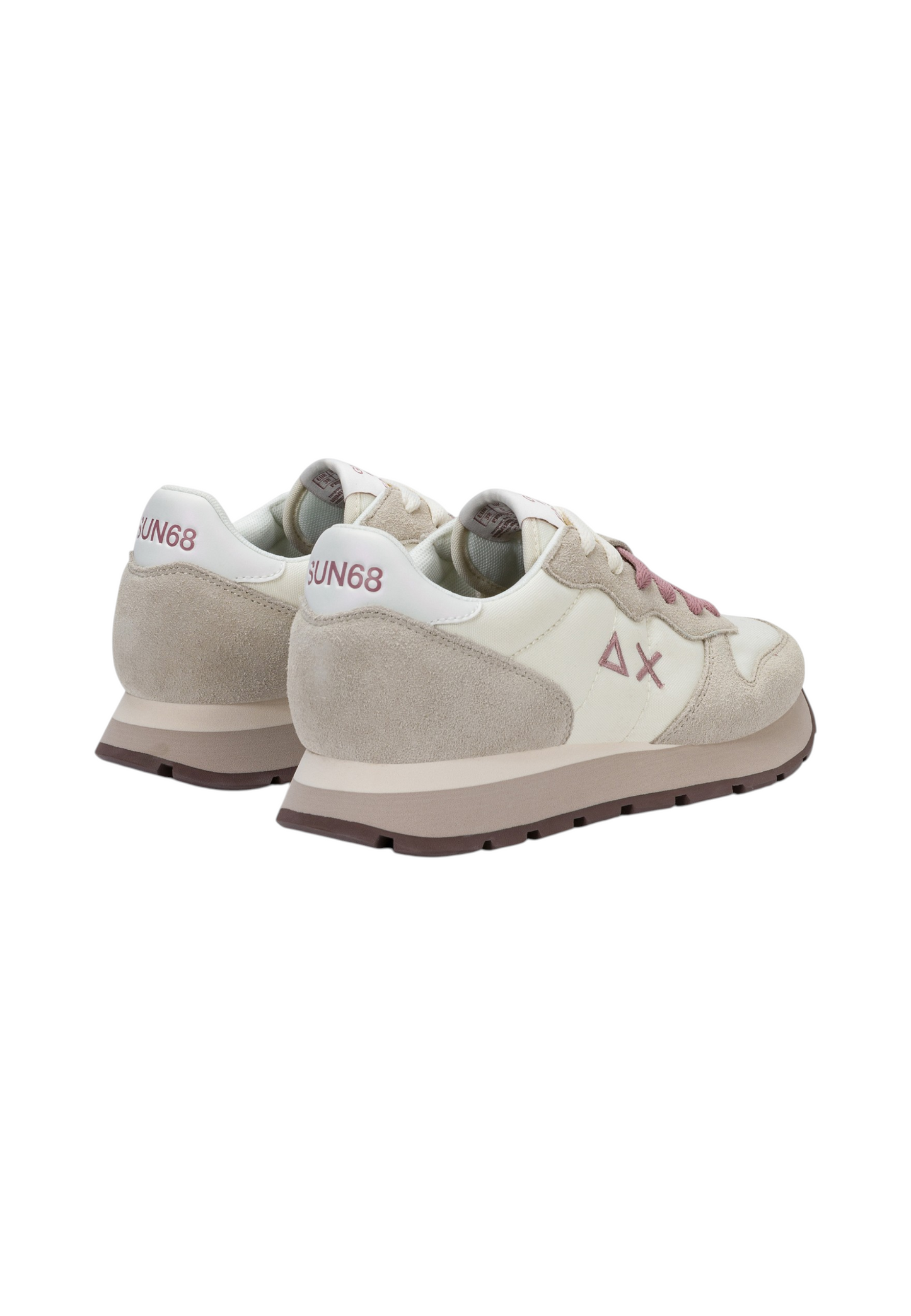 Sneakers Basse Donna Sun68 Stile Running, Nylon E Suede, Logo Ricamato Ally Solid Z46201