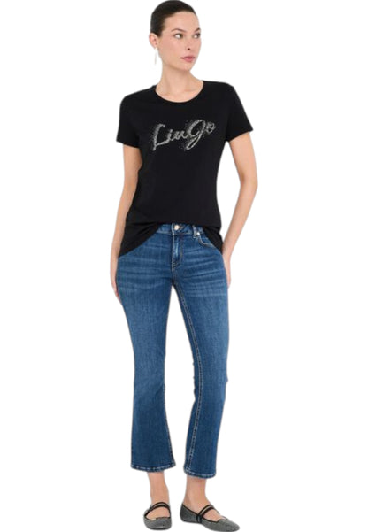 T-Shirt Manica Corta Donna Liu Jo  Faded Liujo Silver UF5266JS904