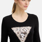 T-Shirt Manica lunga Donna Guess  Leo Triangle W6RI33J1314