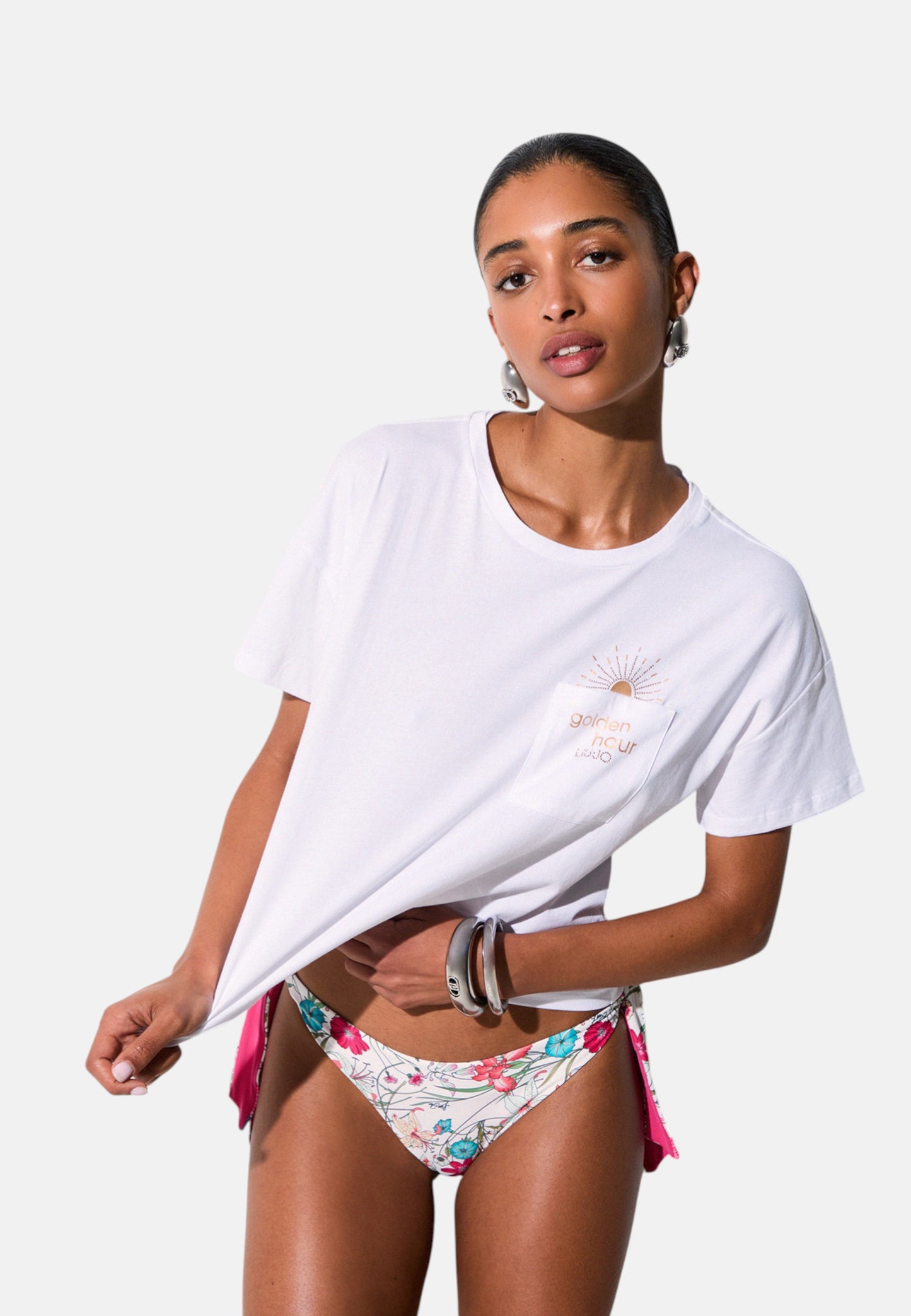 T-Shirt Manica Corta Donna Liu Jo Golden Hour Eco Line VA6161JS923