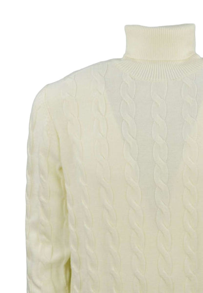 Maglione Collo Alto Uomo Cashmere Company Dolcevita Trecce F.7 IU204715