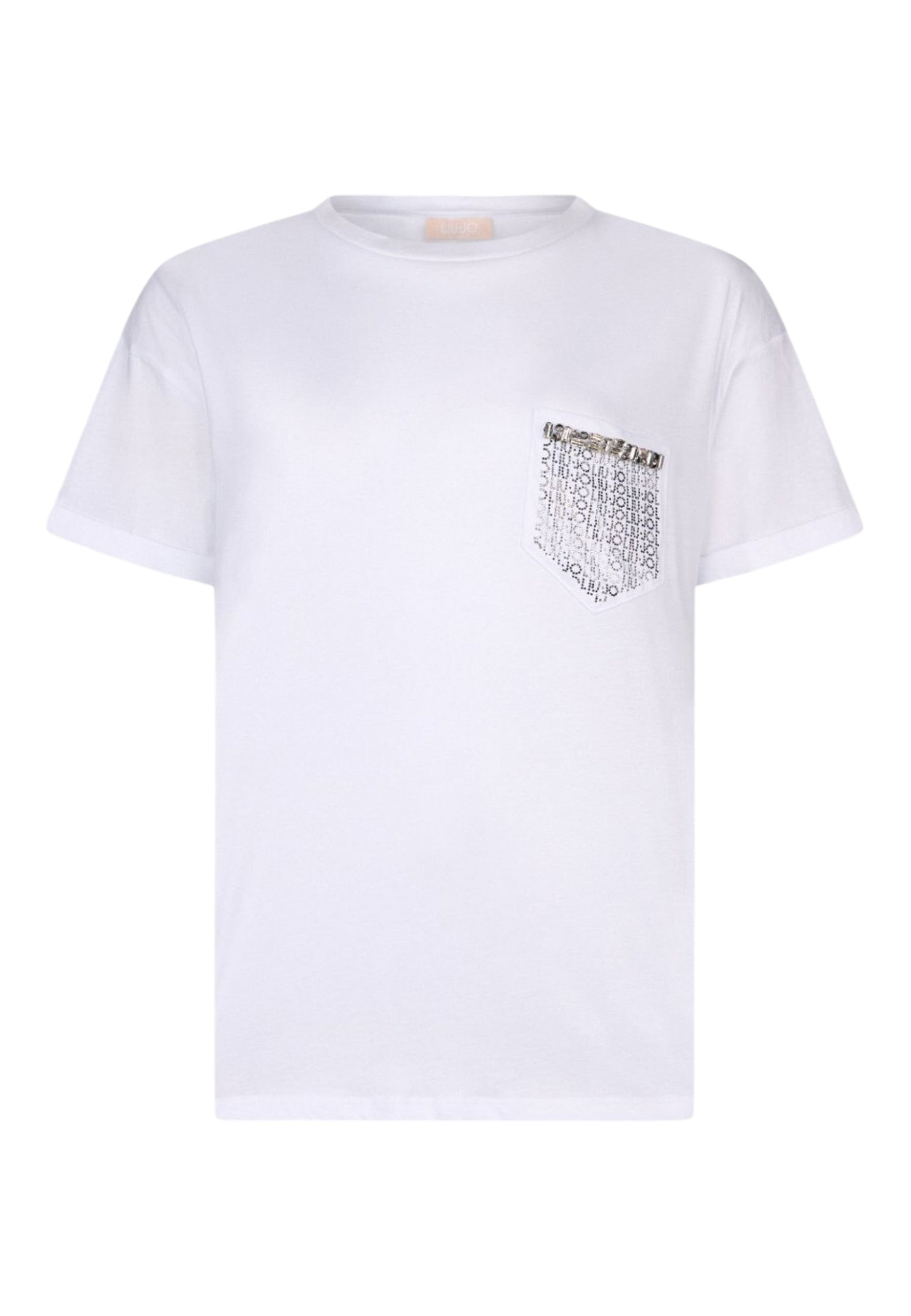 T-Shirt Manica Corta Donna Liu Jo Liujo Full Hot.B Eco Line WA6372JS923