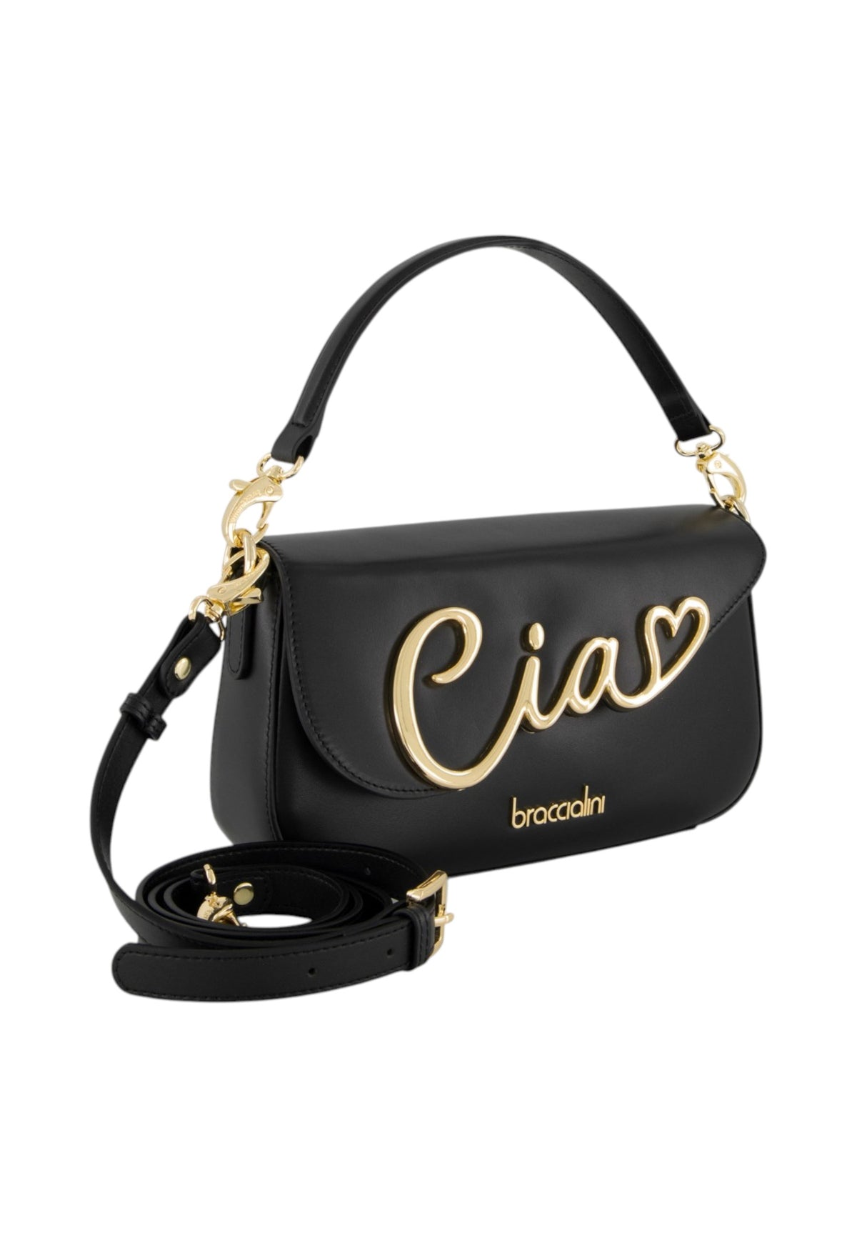 Borsa A Spalla Donna Braccialini A Spalla, Singolo con tracolla removibile e regolabile, Chiusura con clip, Due tasche interne, una con zip e una aperta, Accessorio Ciao in metallo, Dimensioni: 26 x 6 x 15 Cm Ciao B19341PP