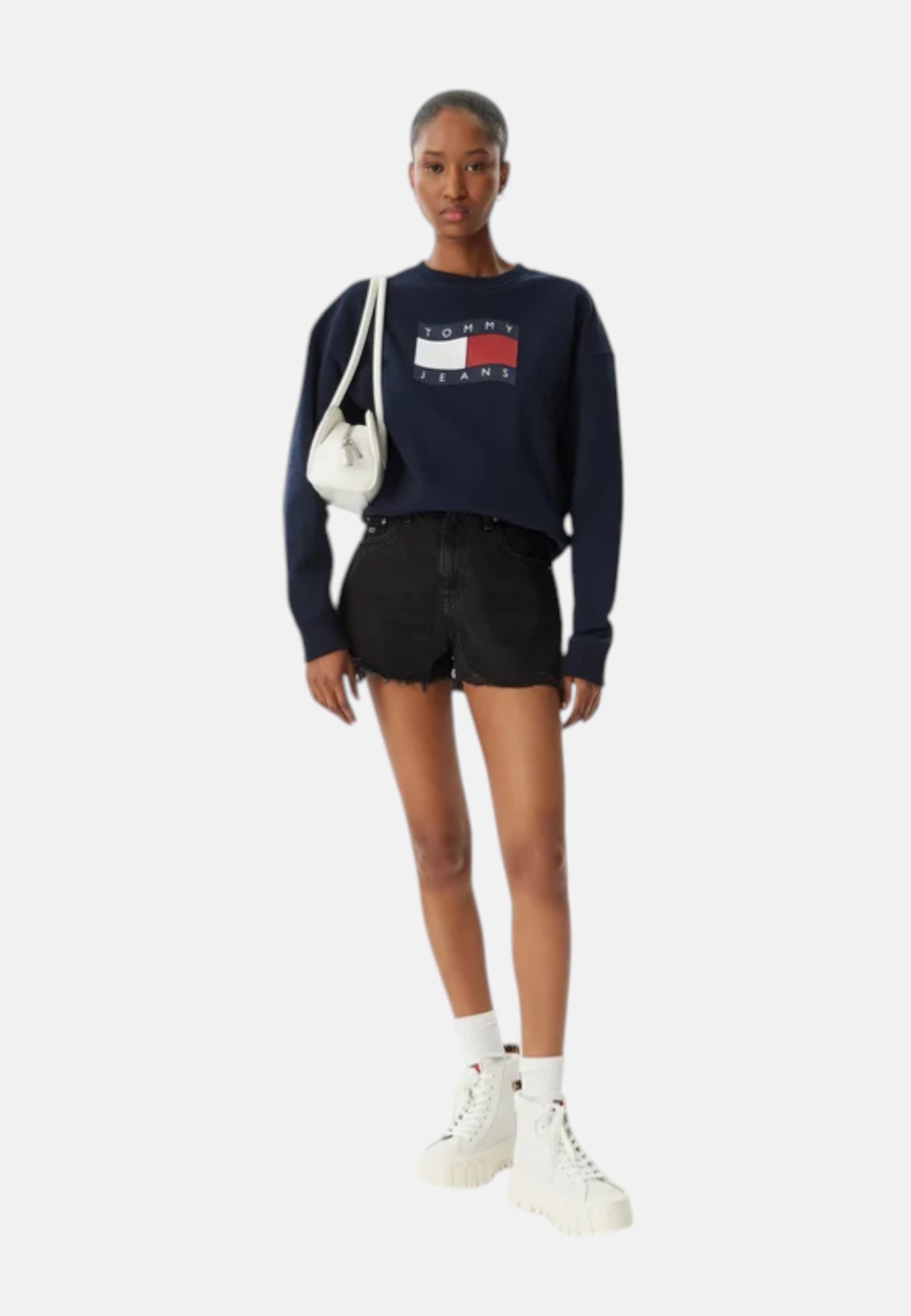 Felpa A Girocollo Donna Tommy Jeans  Tjw Bxy Wavy Flag C DW0DW22742