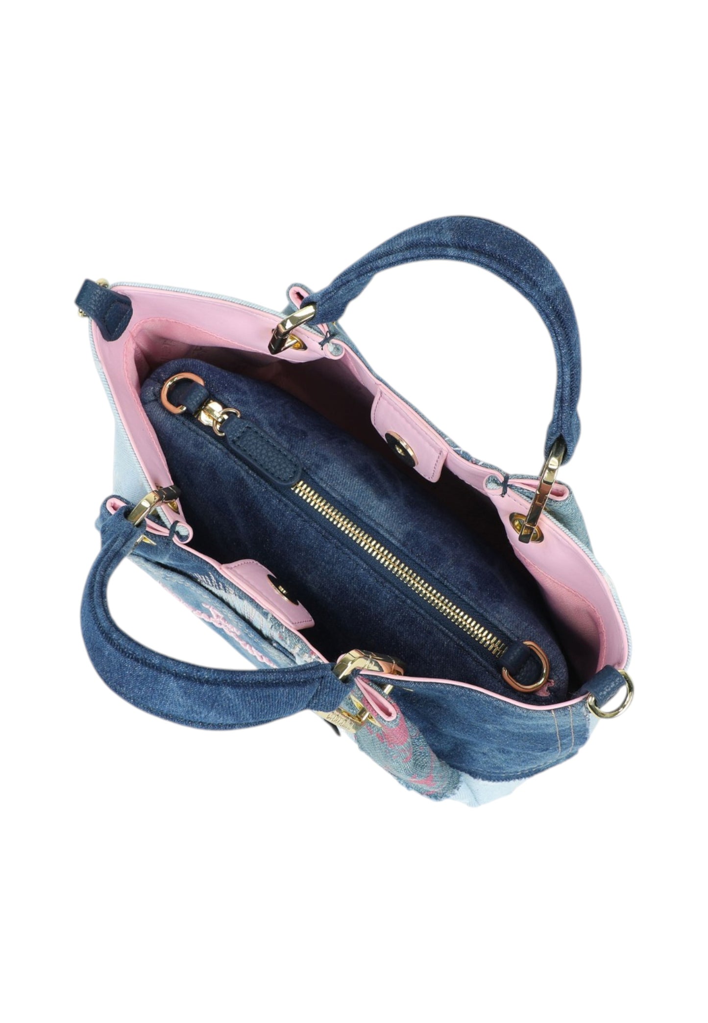 Borsa A Mano Donna Braccialini Small Con Doppio Manico Con Tracolla Amy Jeans B18820TY
