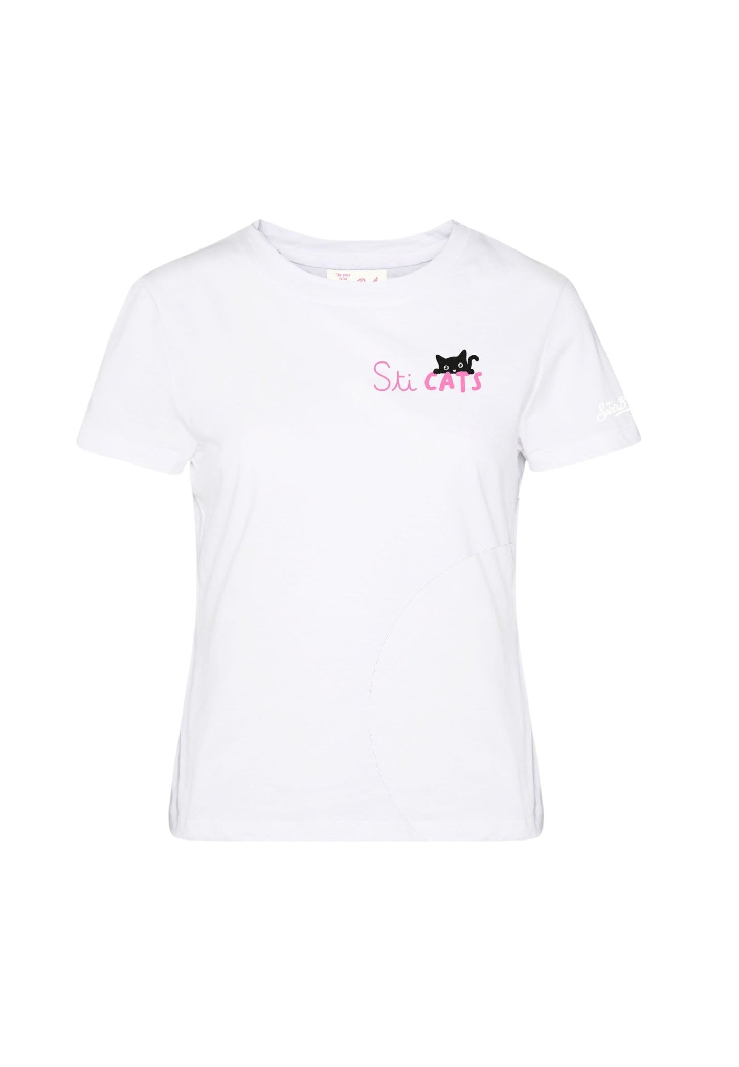 T-Shirt Manica Corta Donna Mc2 Saint Barth Sti Cats Emb Emilie EMI0001