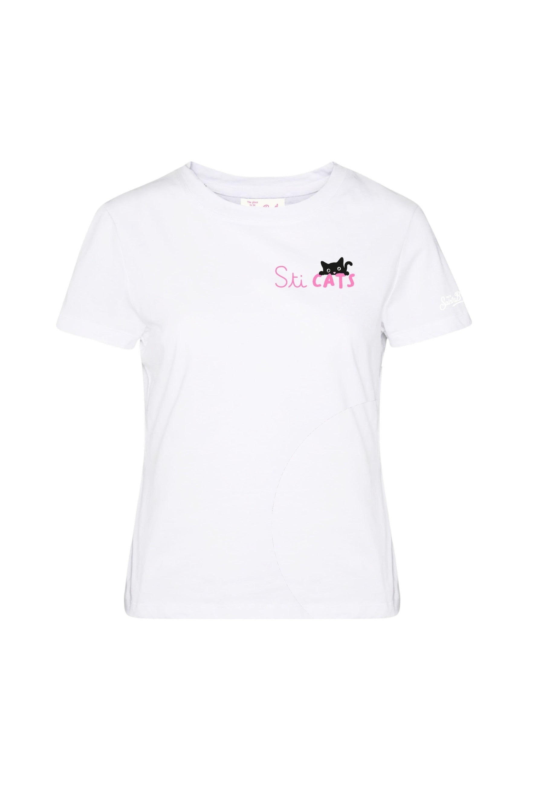 T-Shirt Manica Corta Donna Mc2 Saint Barth Sti Cats Emb Emilie EMI0001