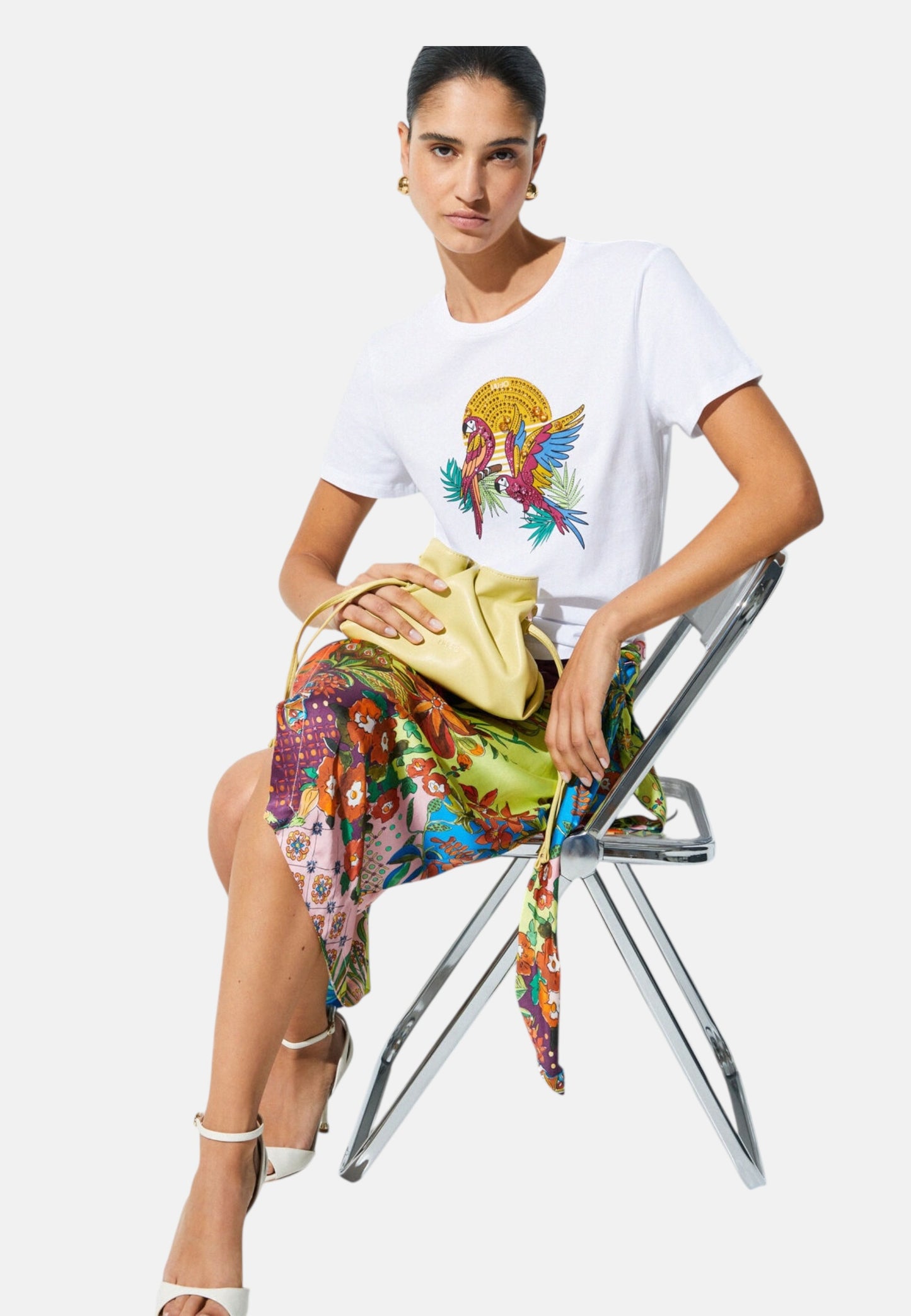 T-Shirt Manica Corta Donna Liu Jo Parrots Lj Eco Line WA6237JS923