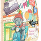 Zaino  Donna Braccialini Zaino compatto, Singolo con tracolle regolabili, Chiusura con zip, Due tasche interne, una con zip e una aperta, Stampa Cartoline dedicata a Napoli, Dimensioni: 25 x 11 x 29 Cm Cartoline Napoli B19166YY