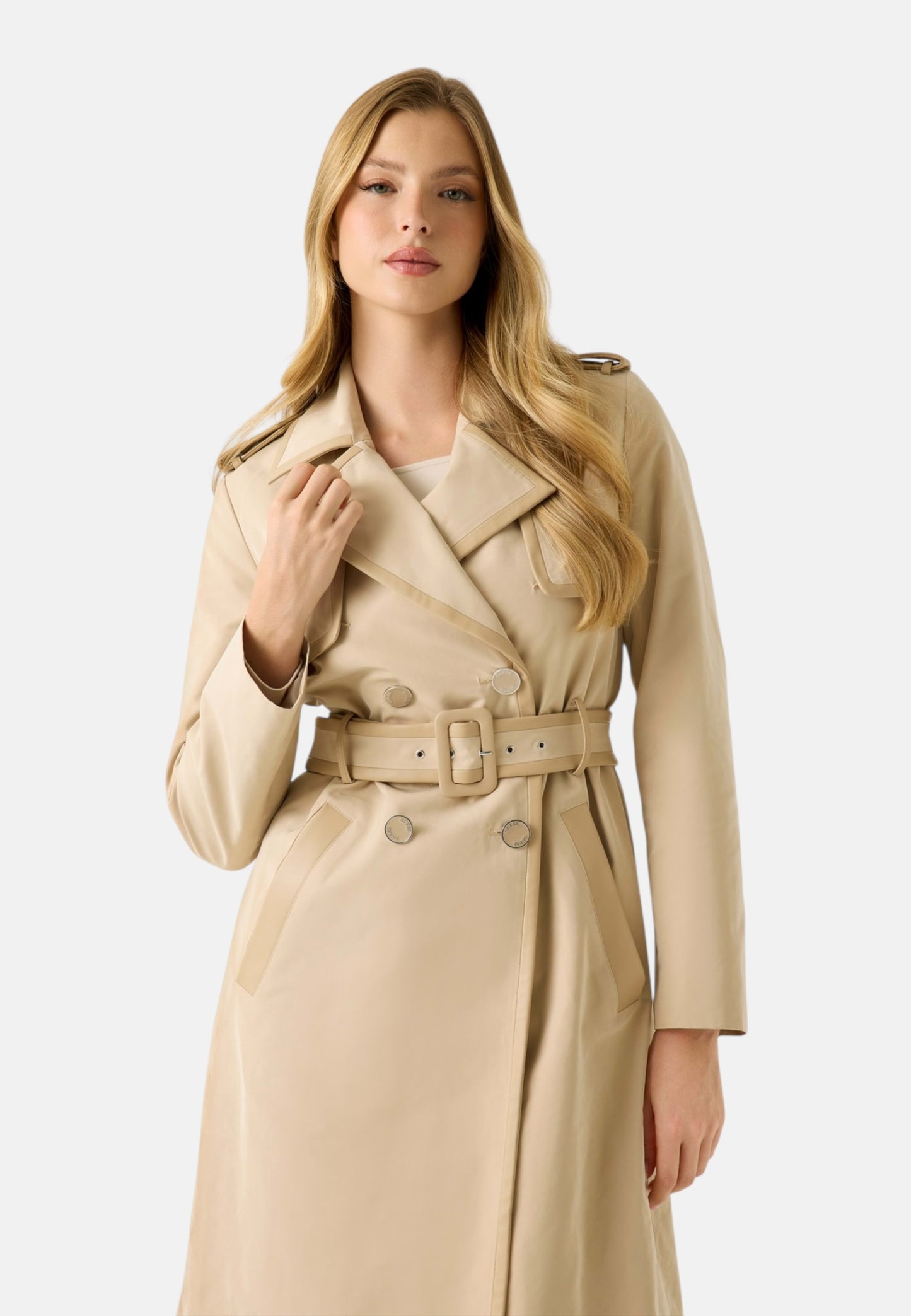 Cappotto Trench Donna Guess  Jenny Pu Details W5RL14WGWD2