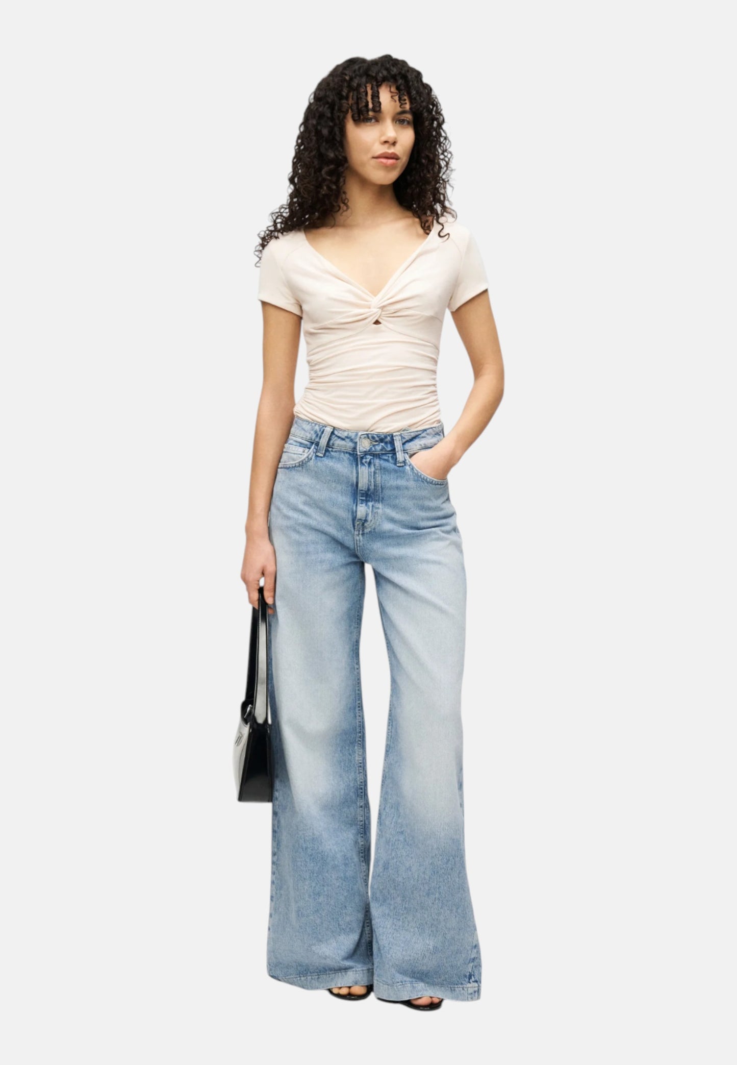 Jeans Wide Leg Donna Guess Rose Petal Wash Bellagio W6RA1CD6833