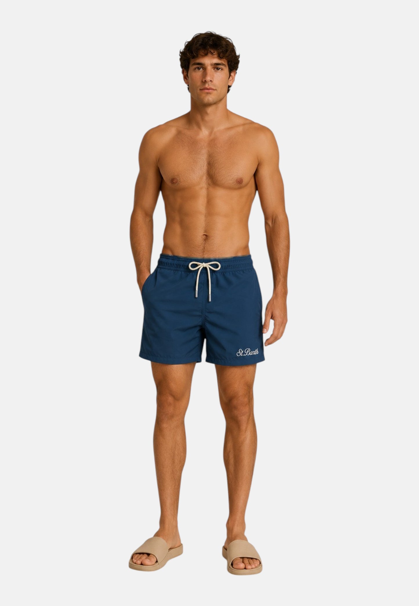 Costume da bagno Short Uomo Mc2 Saint Barth Fantasia Toile Con Tasca Posteriore Con Patta Patmos PATM001