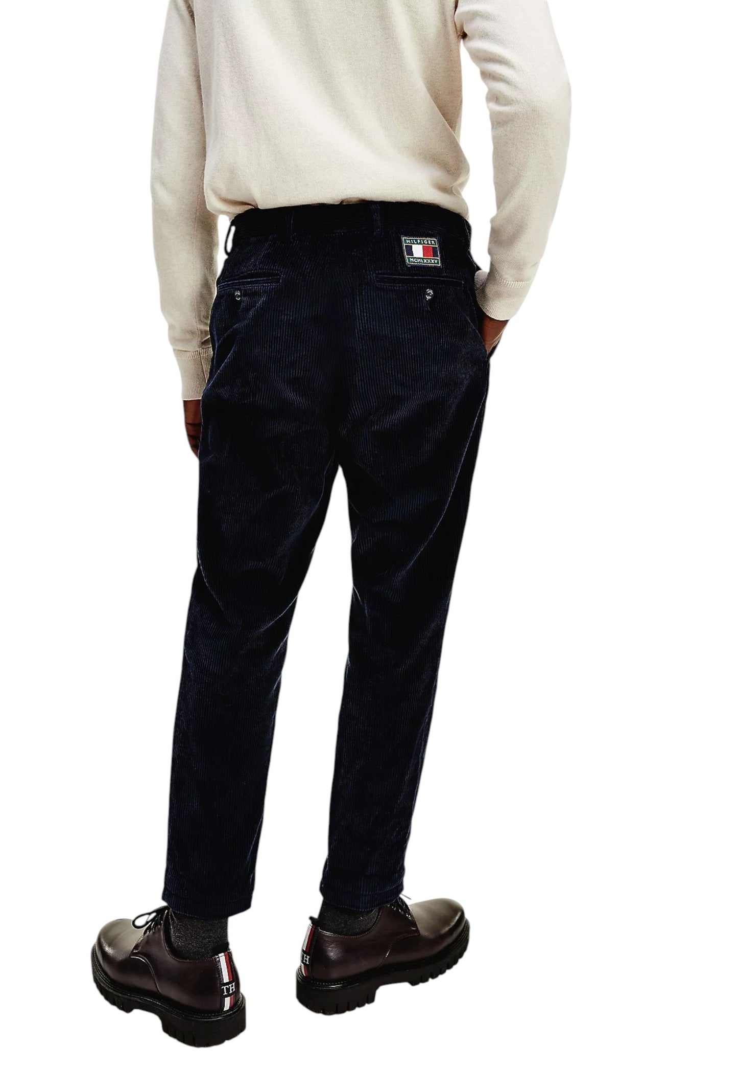 Pantaloni Tapered Fit Uomo Tommy Jeans In Velluto A Coste  MW0MW15827