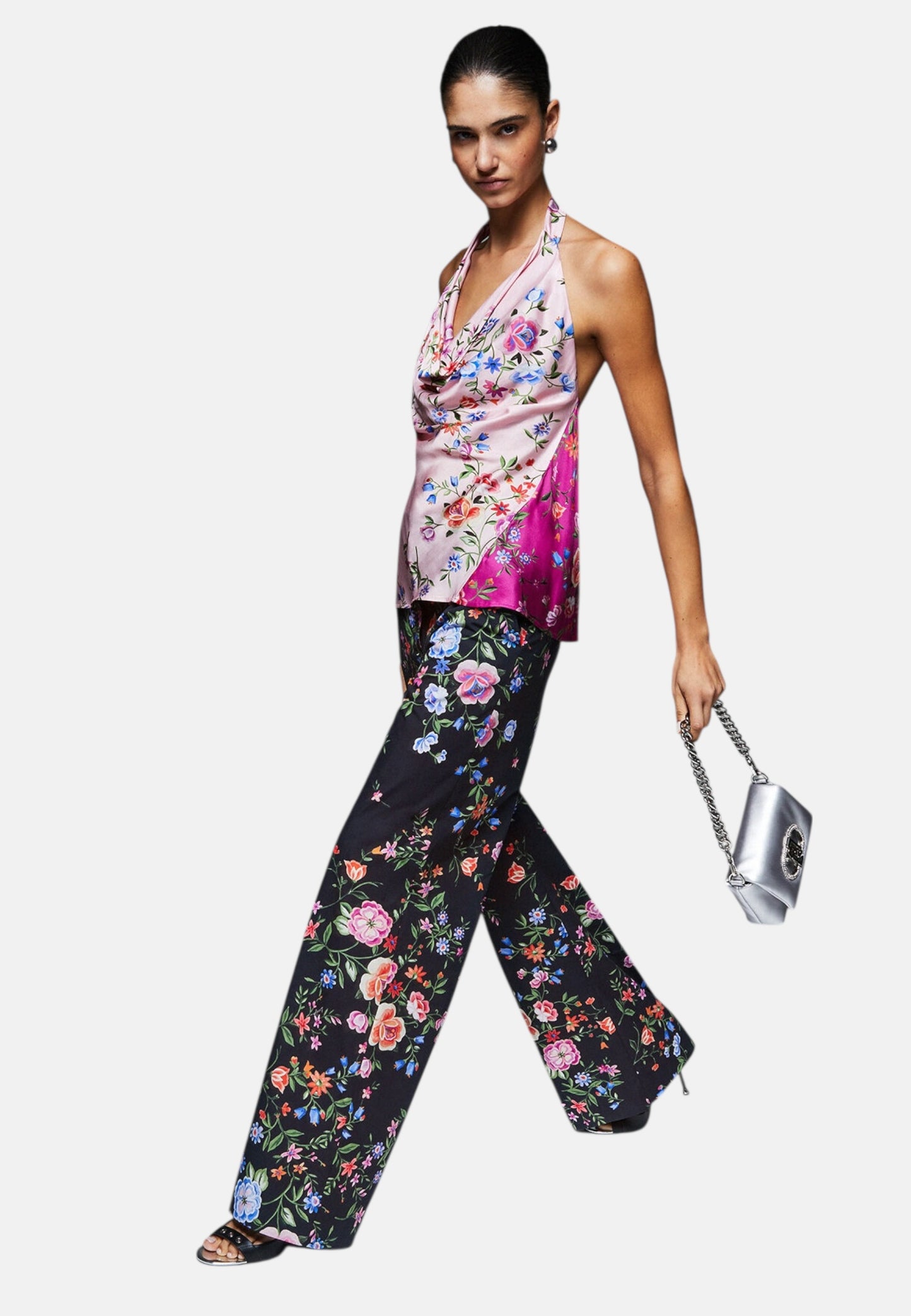 Top  Donna Liu Jo A Fiori In Raso Eco Line CA6208TS562