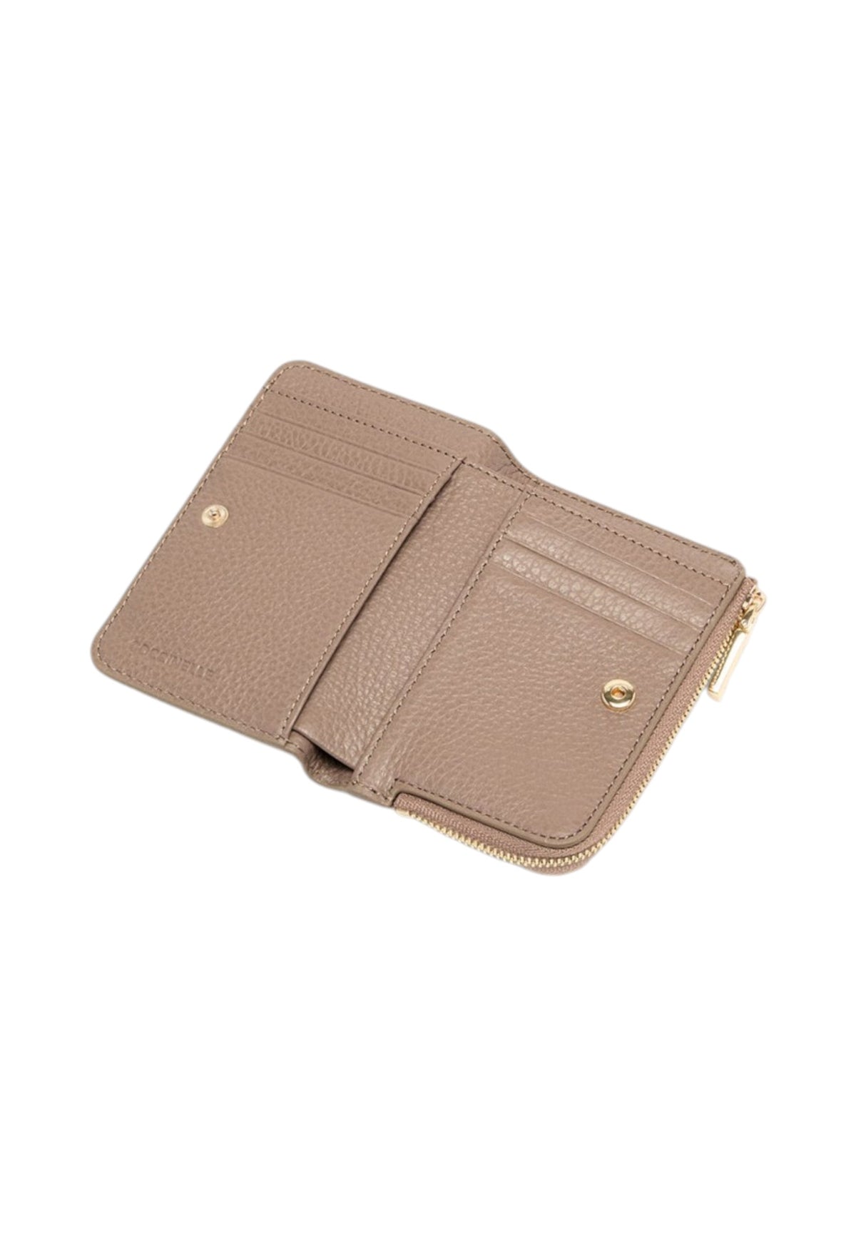 Portafoglio Con Zip Donna Coccinelle Compatto In Pelle con grana Metallic Soft E2MW511D101