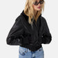 Giacca In Pelle Sintetica Donna Guess Bomber Cropped Gj W6YL01W2525