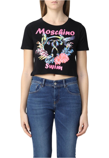T-Shirt Manica Corta Donna Moschino Pappagallini  A19142127