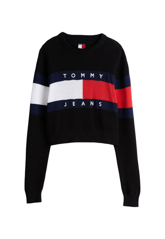 Maglia A Girocollo Donna Tommy Jeans  Tjw Center Flag