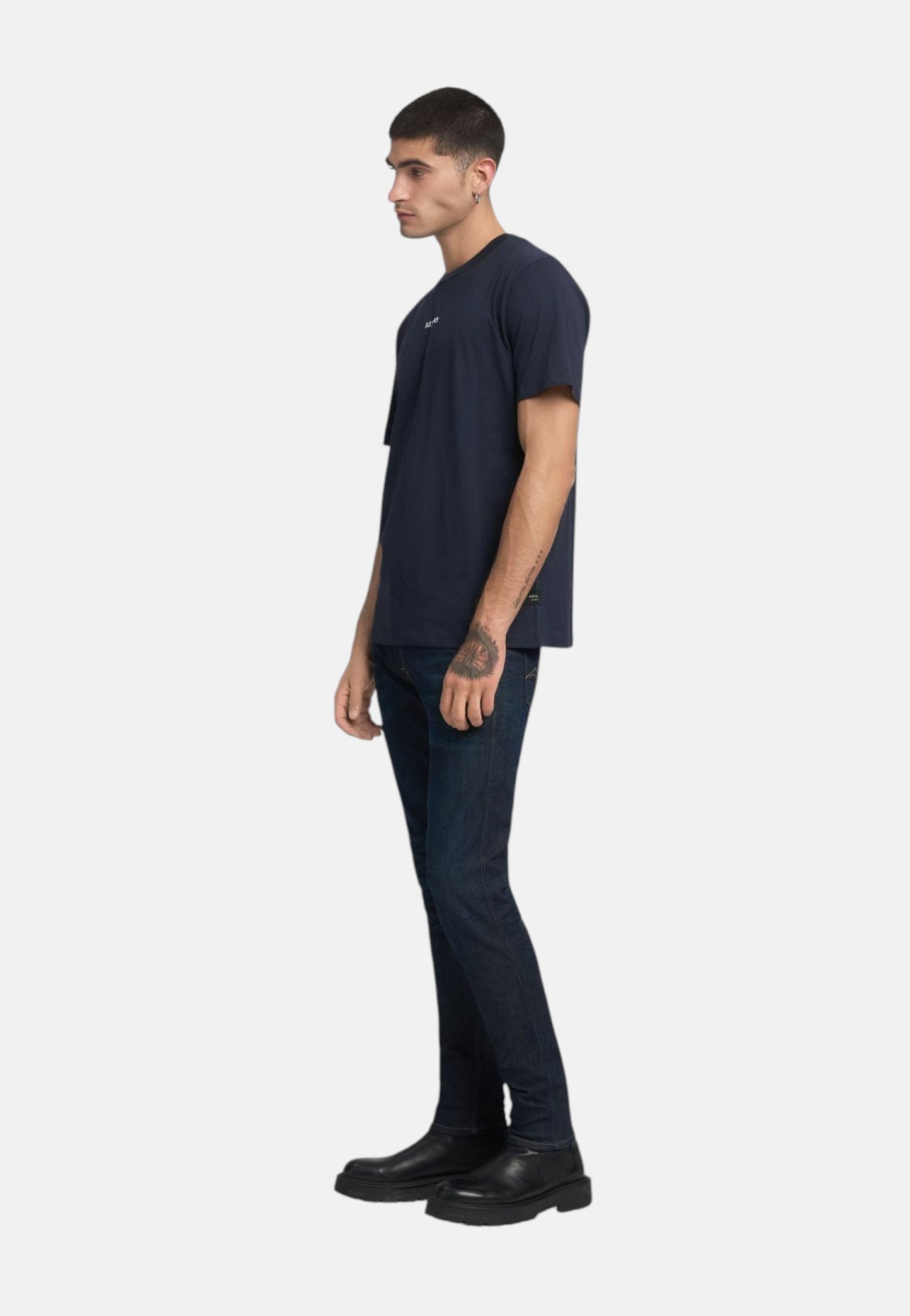 T-Shirt Manica Corta Uomo Replay In Jersey Con Lettering  M3098 .000.2660