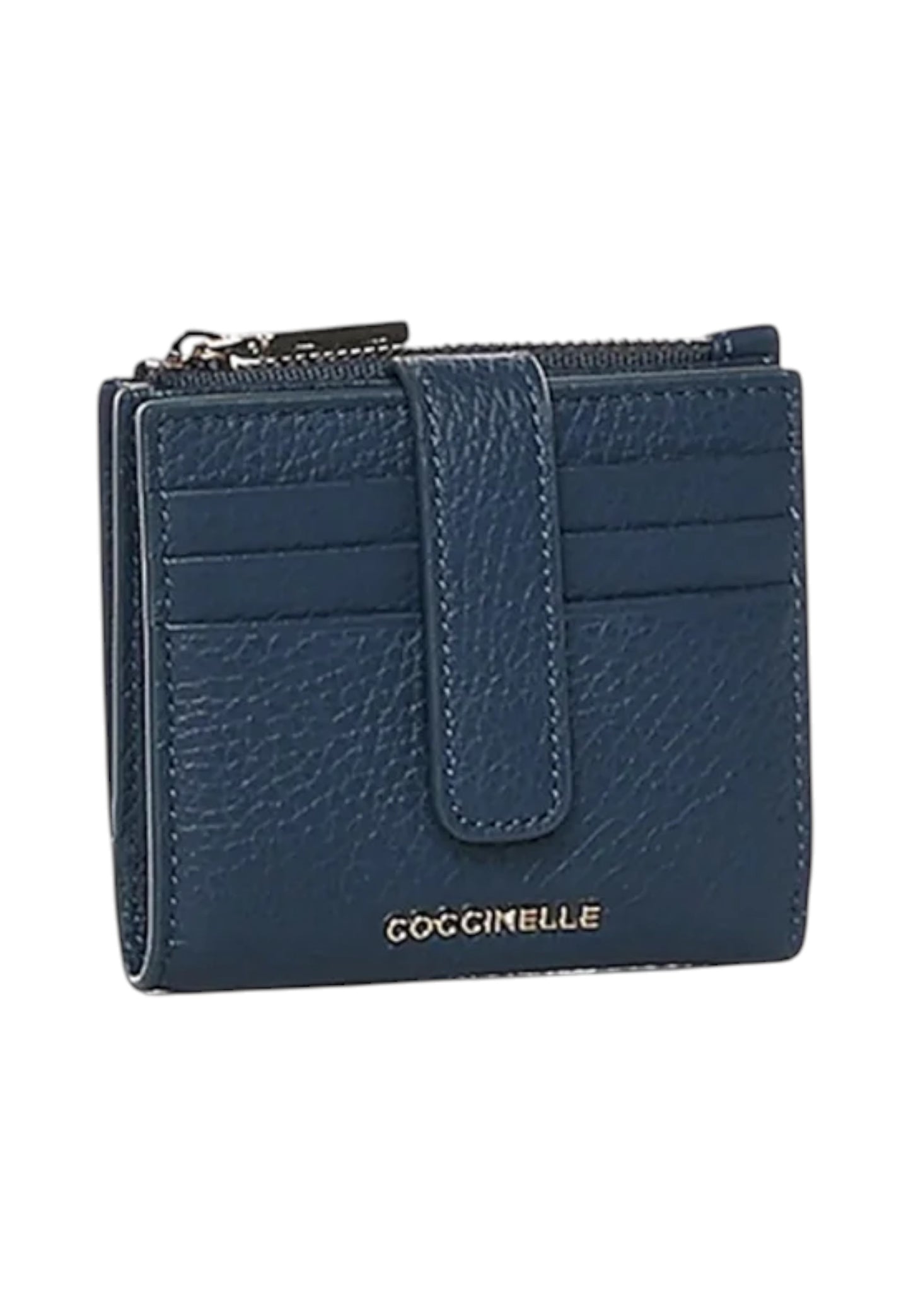 Portacarte Con Zip Donna Coccinelle In Pelle Martellata Metallic Soft Medium E2MW511F701