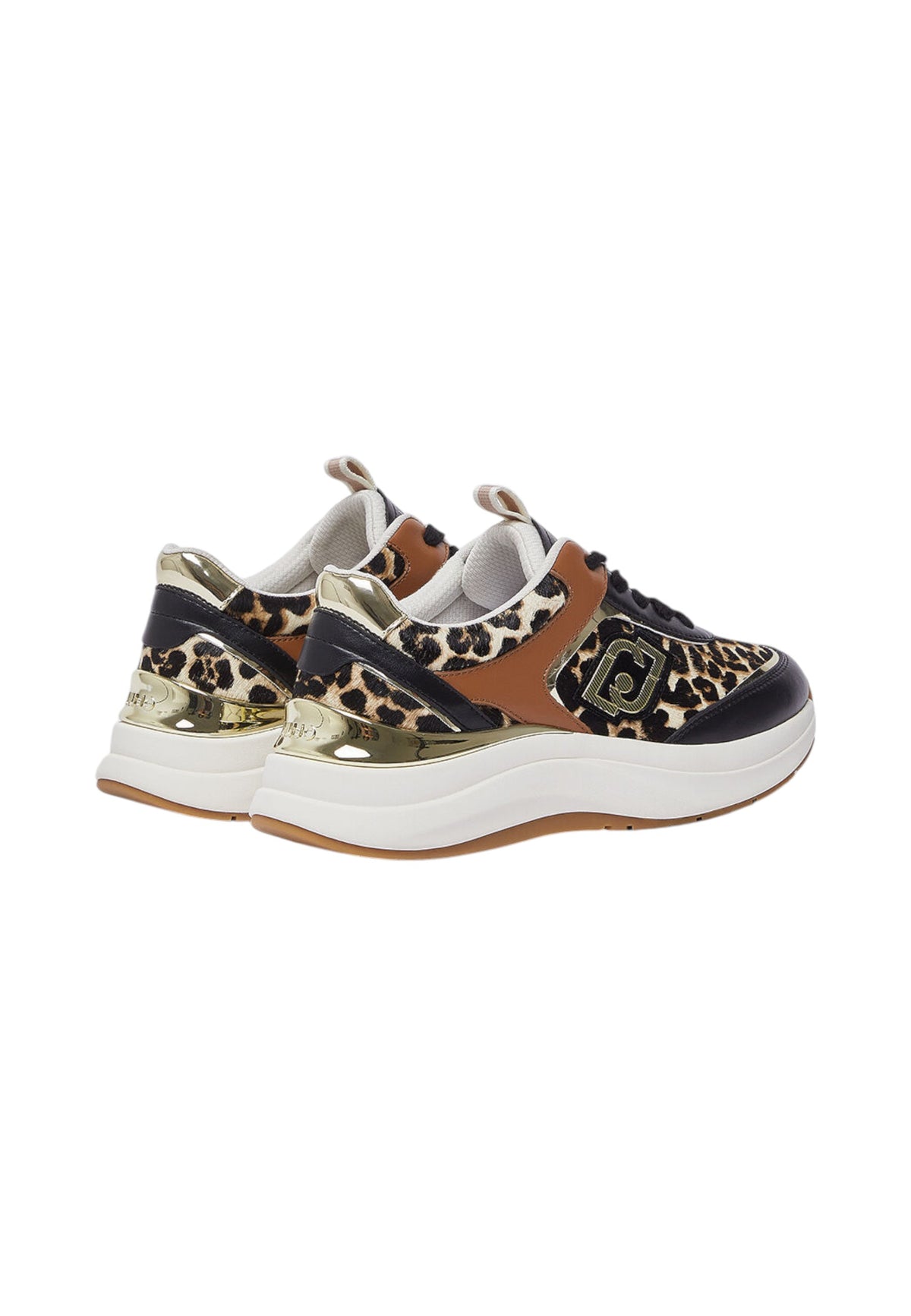Sneakers Basse Donna Liu Jo In Pelle Con Inserti Animalier E Platform Stardust 01 BF6029TX549