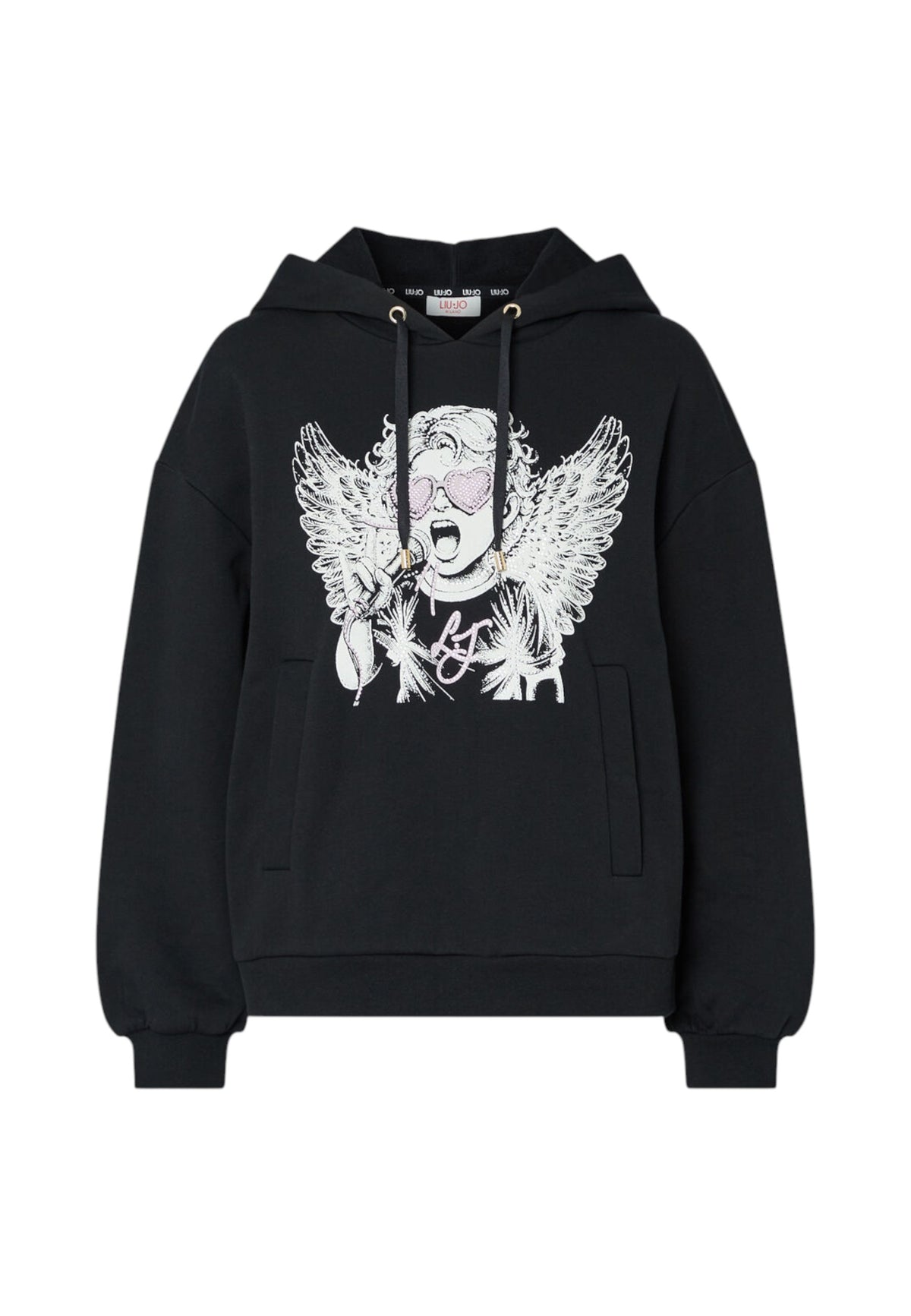 Felpa Con Cappuccio Donna Liu Jo Rock Angel  TF6275F0333
