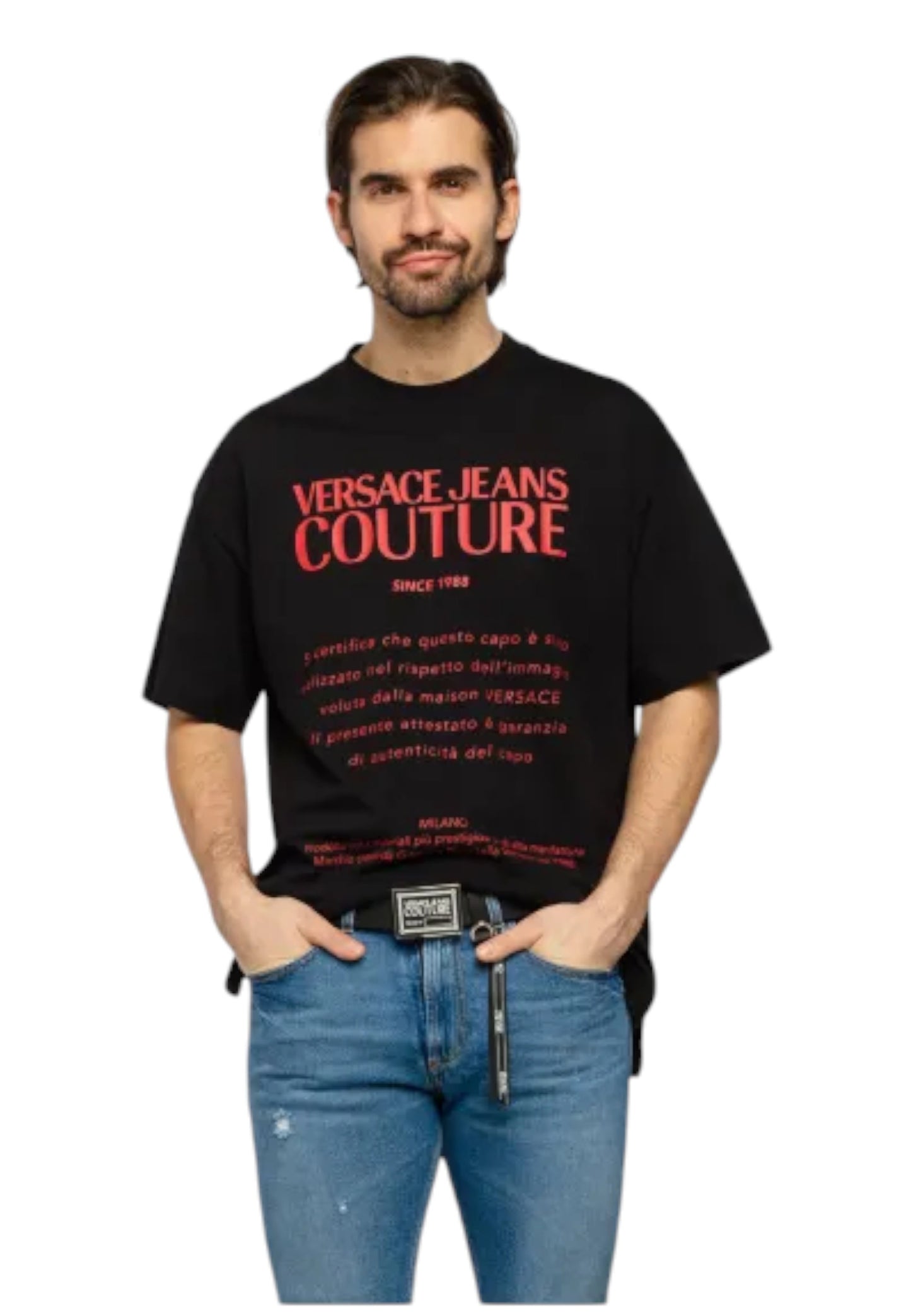 T-Shirt Manica Corta Uomo Versace Jeans Couture Over Fit  B3GWA7TM30319