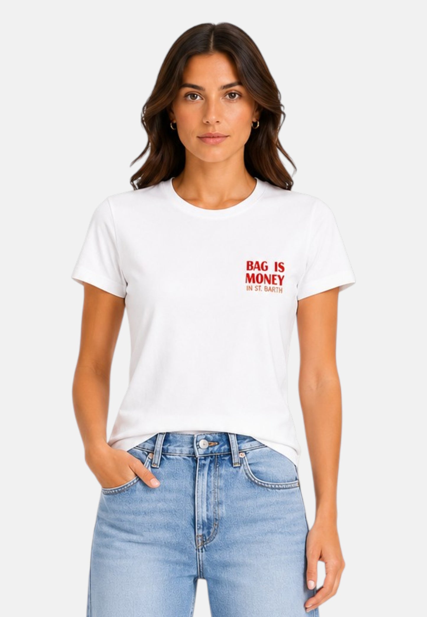 T-Shirt Manica Corta Donna Mc2 Saint Barth Rich Bag Emilie EMI0001