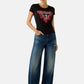 T-Shirt Manica Corta Donna Guess  Flowers Triangle W6RI23J1314