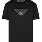 T-Shirt Manica Corta Uomo Emporio Armani Con Logo Ricamato In Rilievo Aquila 3D1TD41JUVZ