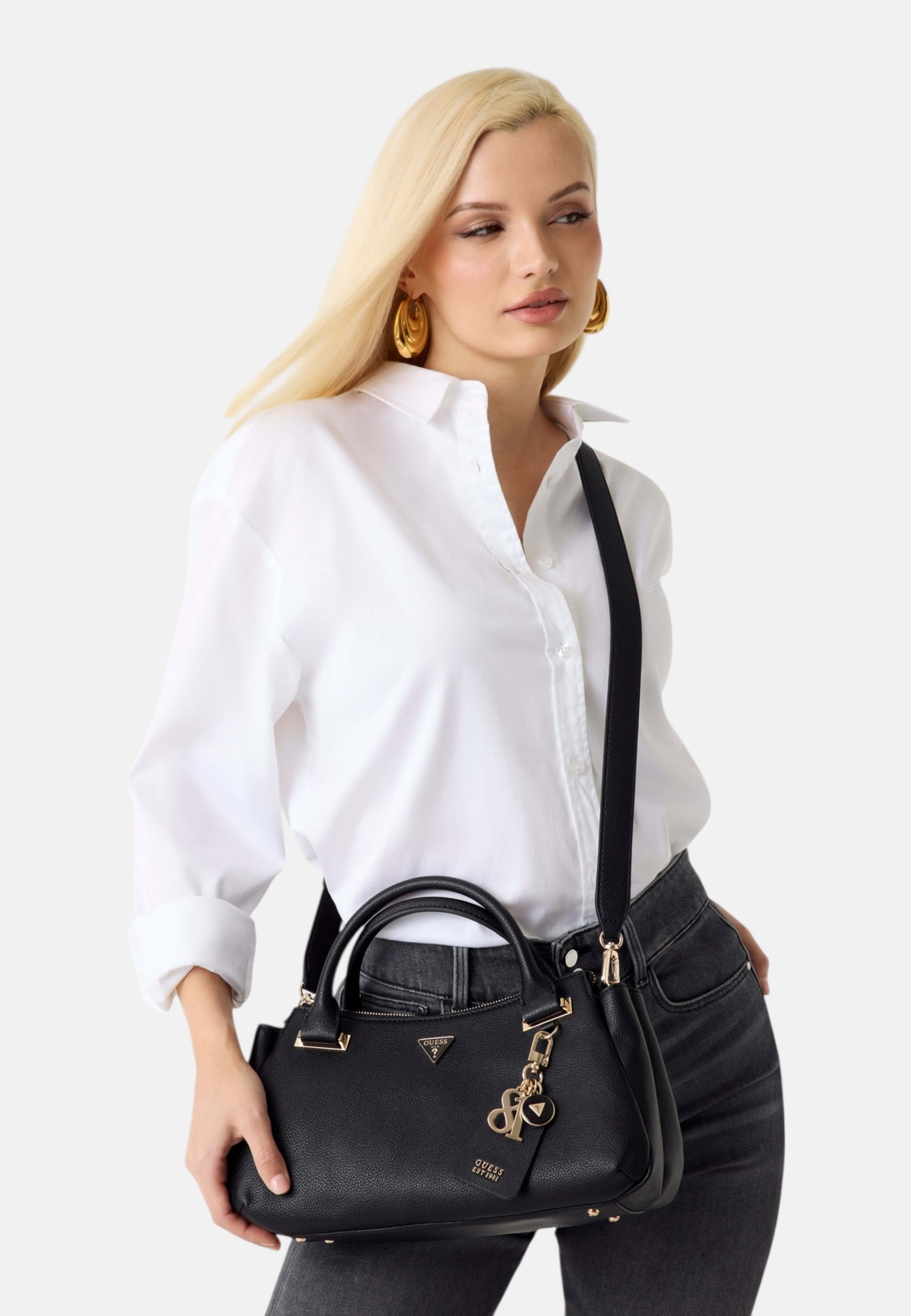 Borsa A Mano Donna Guess Triple Comp Satchel Evie HWBG9664060