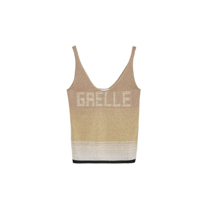 Top  Donna Gaelle  In Maglieria Lurex Con Logo Ad Intarsio GBDP16655