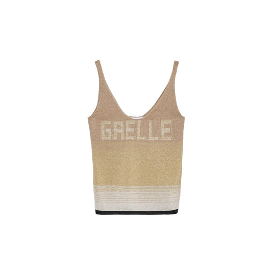 Top  Donna Gaelle  In Maglieria Lurex Con Logo Ad Intarsio GBDP16655