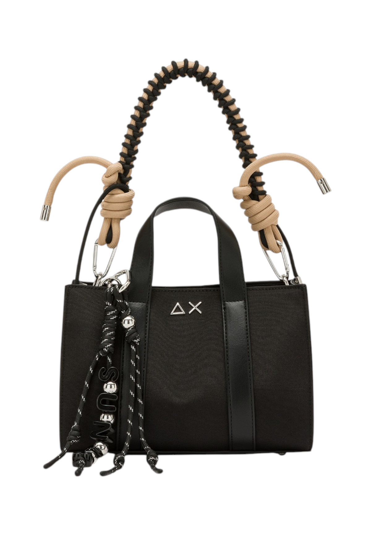 Borsa A Mano Donna Sun68 Canvas Mini Bag, Tracolla Rimovibile, Charm Logato Everyday Y46200